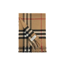 cashmere giant check scarf