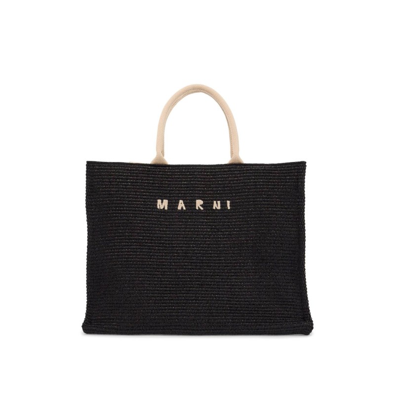 large raffia effect tote bag