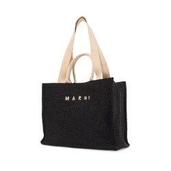 large raffia effect tote bag