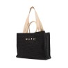 large raffia effect tote bag