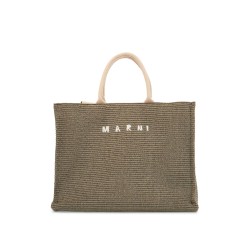 large raffia effect tote bag