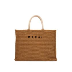 large raffia effect tote bag