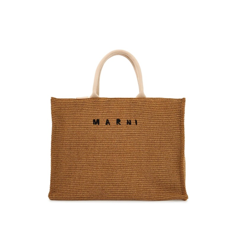 large raffia effect tote bag