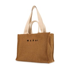 large raffia effect tote bag