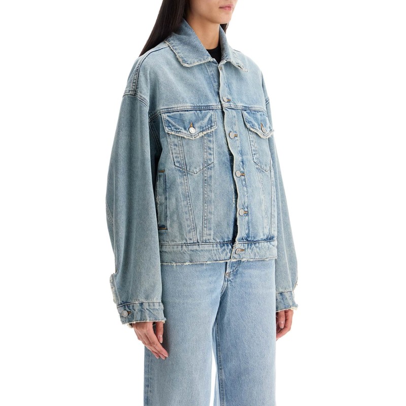 denim dalton balloon jacket with