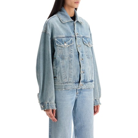 denim dalton balloon jacket with