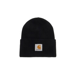 beanie hat with logo patch