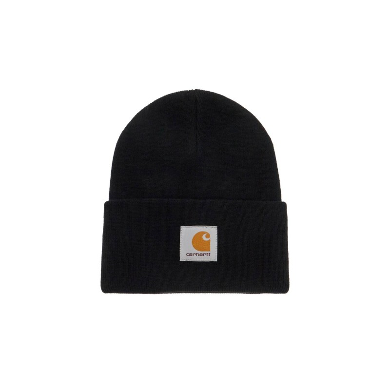 beanie hat with logo patch