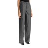 wide woven patterned trousers with a