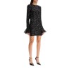 'open-back sequin mini dress