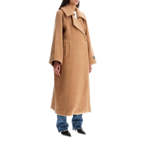 long recycled wool coat