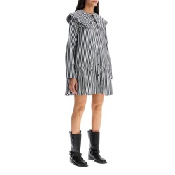 big collar mini shirt dress