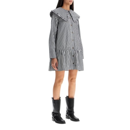 big collar mini shirt dress