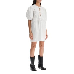 organic cotton tie string mini dress