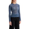 long-sleeved denim effect top for