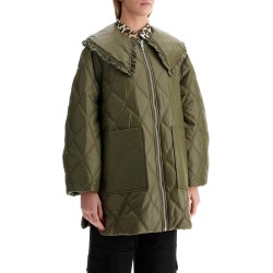 lightweight down jacket with oversized collar