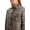 leopard print canvas overshirt