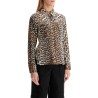 leopard print satin shirt