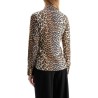 leopard print satin shirt