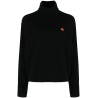 Boxy turtle neck crest jumper