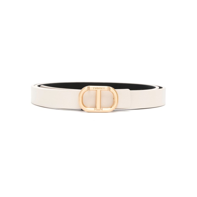 Oval t buckle leather