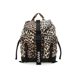 animal print nylon backpack