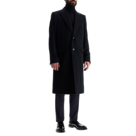 single-breasted cashmere coat