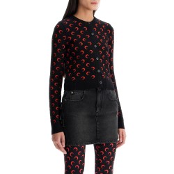 moon jacquard cropped cardigan