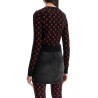 moon jacquard cropped cardigan