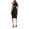 draped jersey dress with