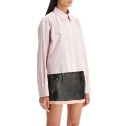 boxy shirt with a raw cut