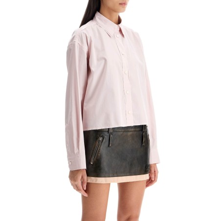 boxy shirt with a raw cut