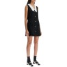 sleeveless mini wool dress