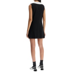 sleeveless mini wool dress