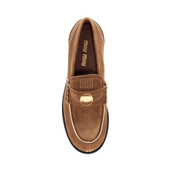 delavé suede leather penny loafers