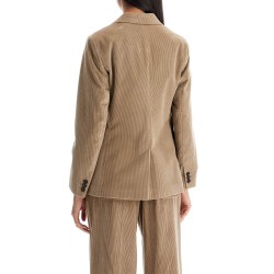 single-breasted corduroy jacket with