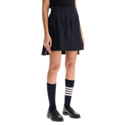 wool pleated mini skirt