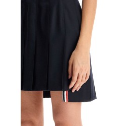 wool pleated mini skirt