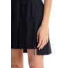 wool pleated mini skirt