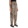 leopard print satin cargo pants