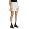 pleated wool mini skirt