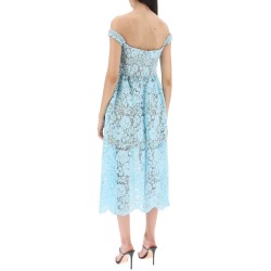 midi dress in floral lace with crystals