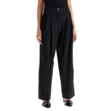 double pleat fluid trousers