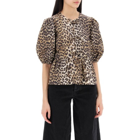 leopard print peplum blouse