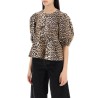 leopard print peplum blouse