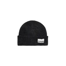 beanie hat with logo label