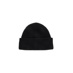 'beanie hat with logo label