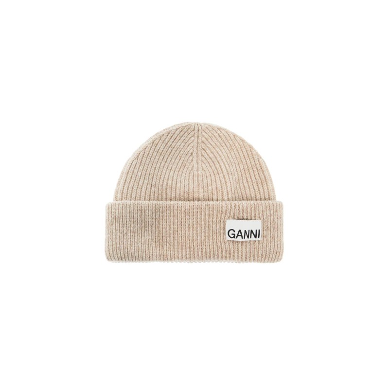 beanie hat with logo label