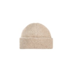 beanie hat with logo label