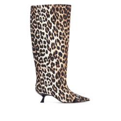 animal print fabric boots